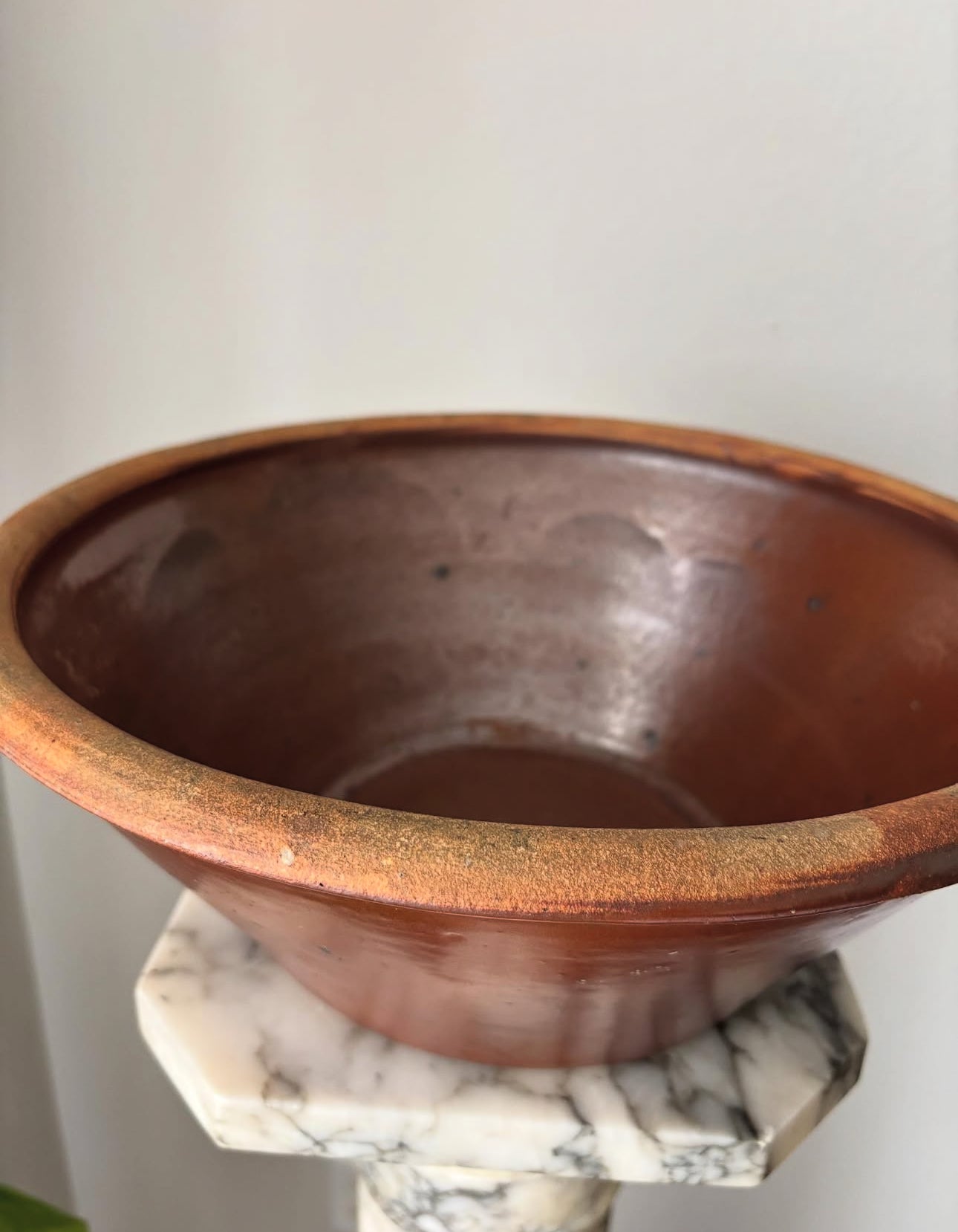 Large French terracotta bowl