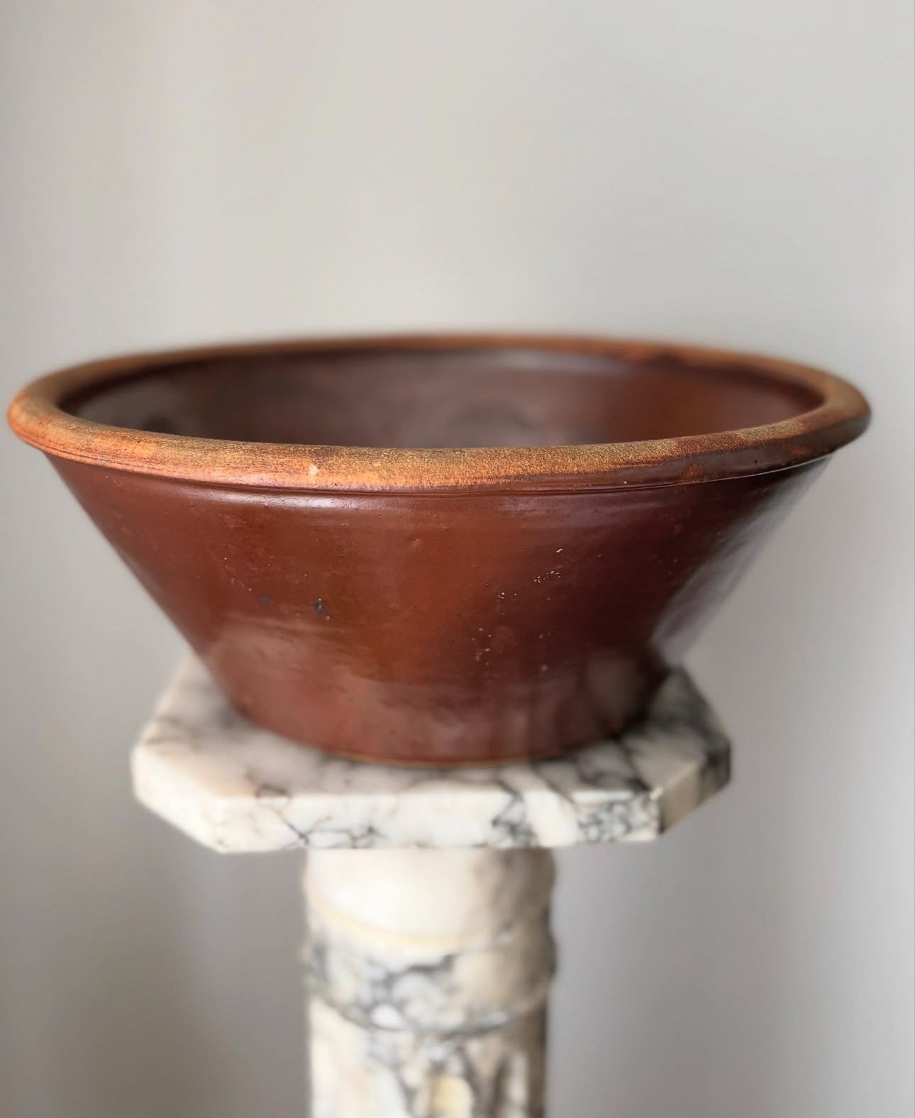 Large French terracotta bowl
