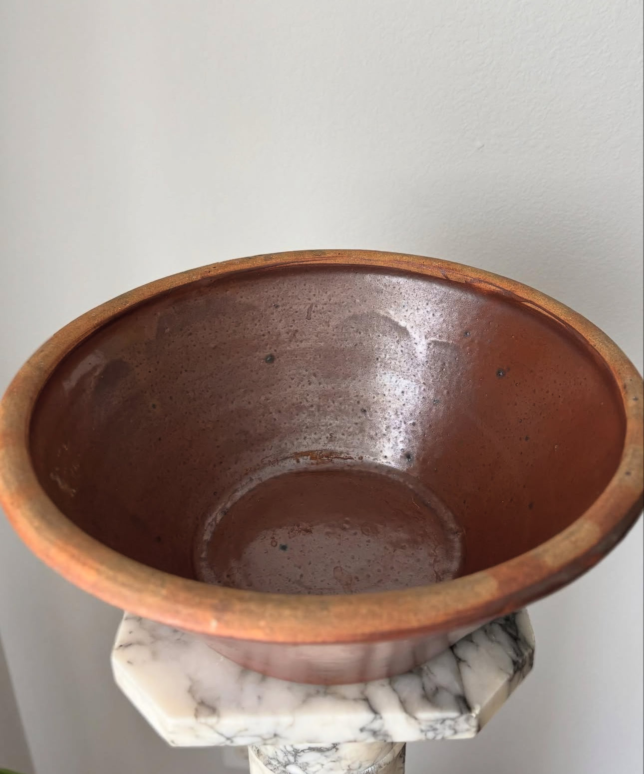 Large French terracotta bowl