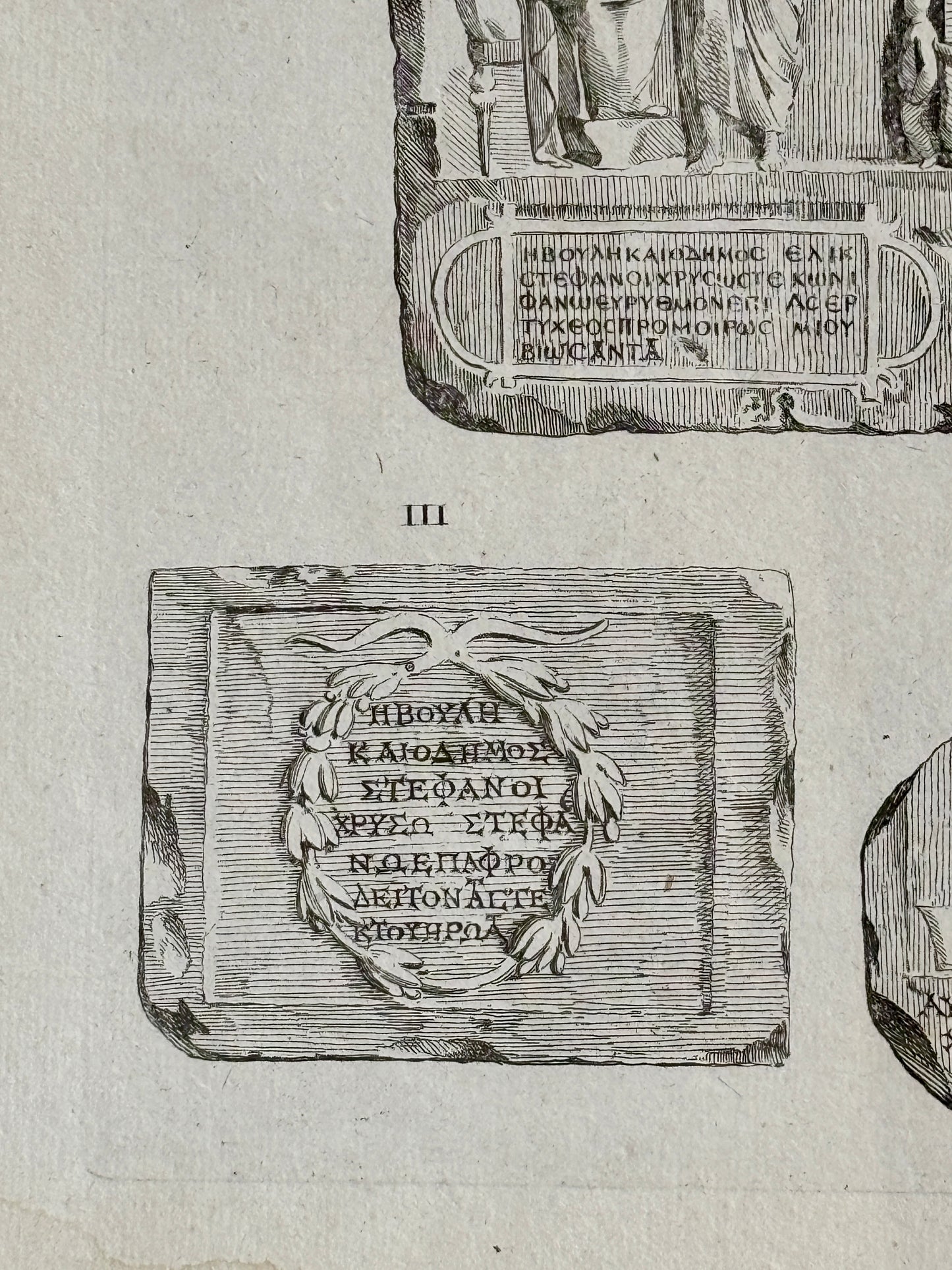 Antique engraving print