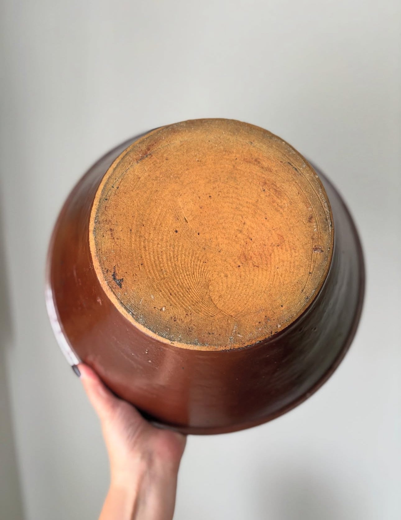 Large French terracotta bowl