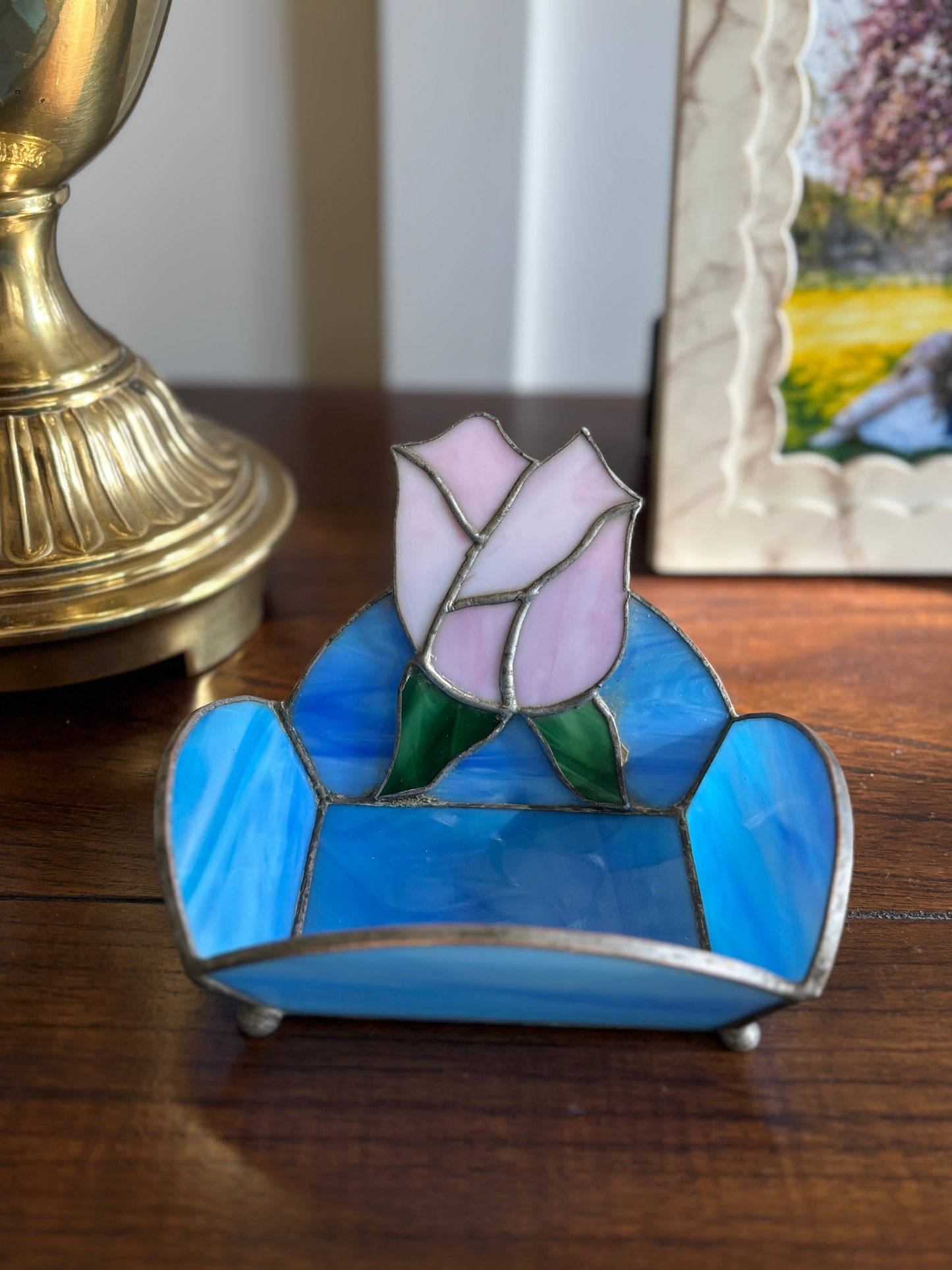 Stained glass trinket dish