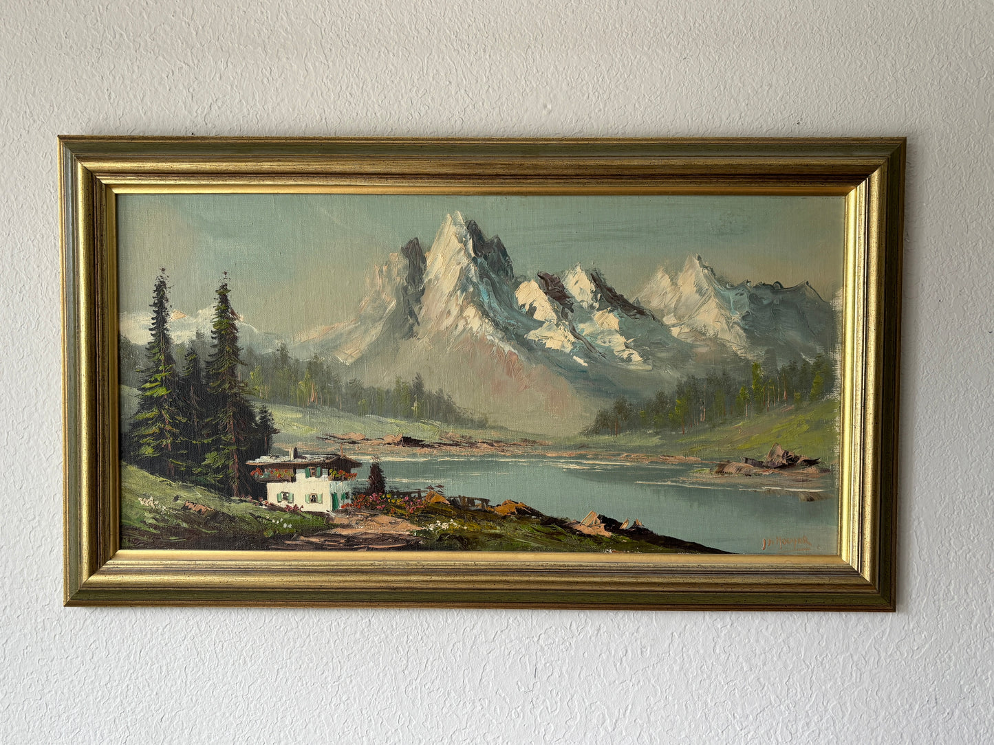 Vintage oil on canvas board