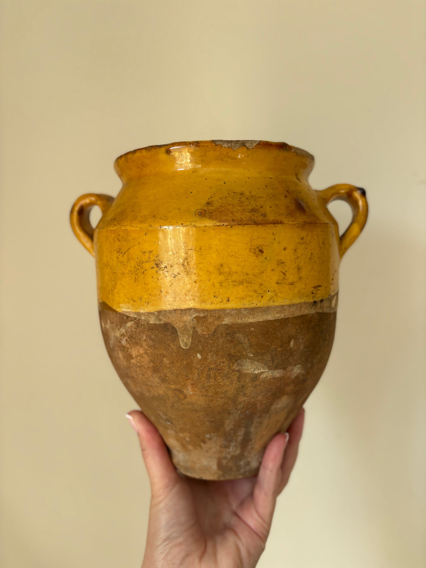 Antique French confit pot