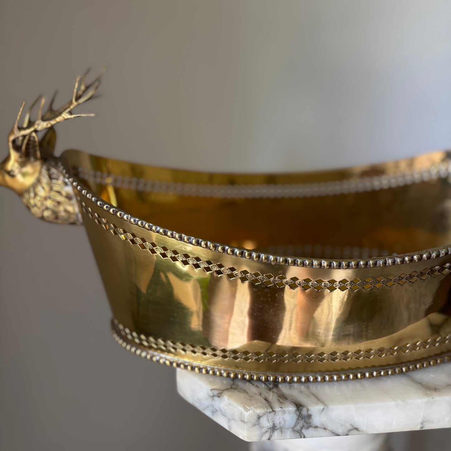 Vintage brass planter