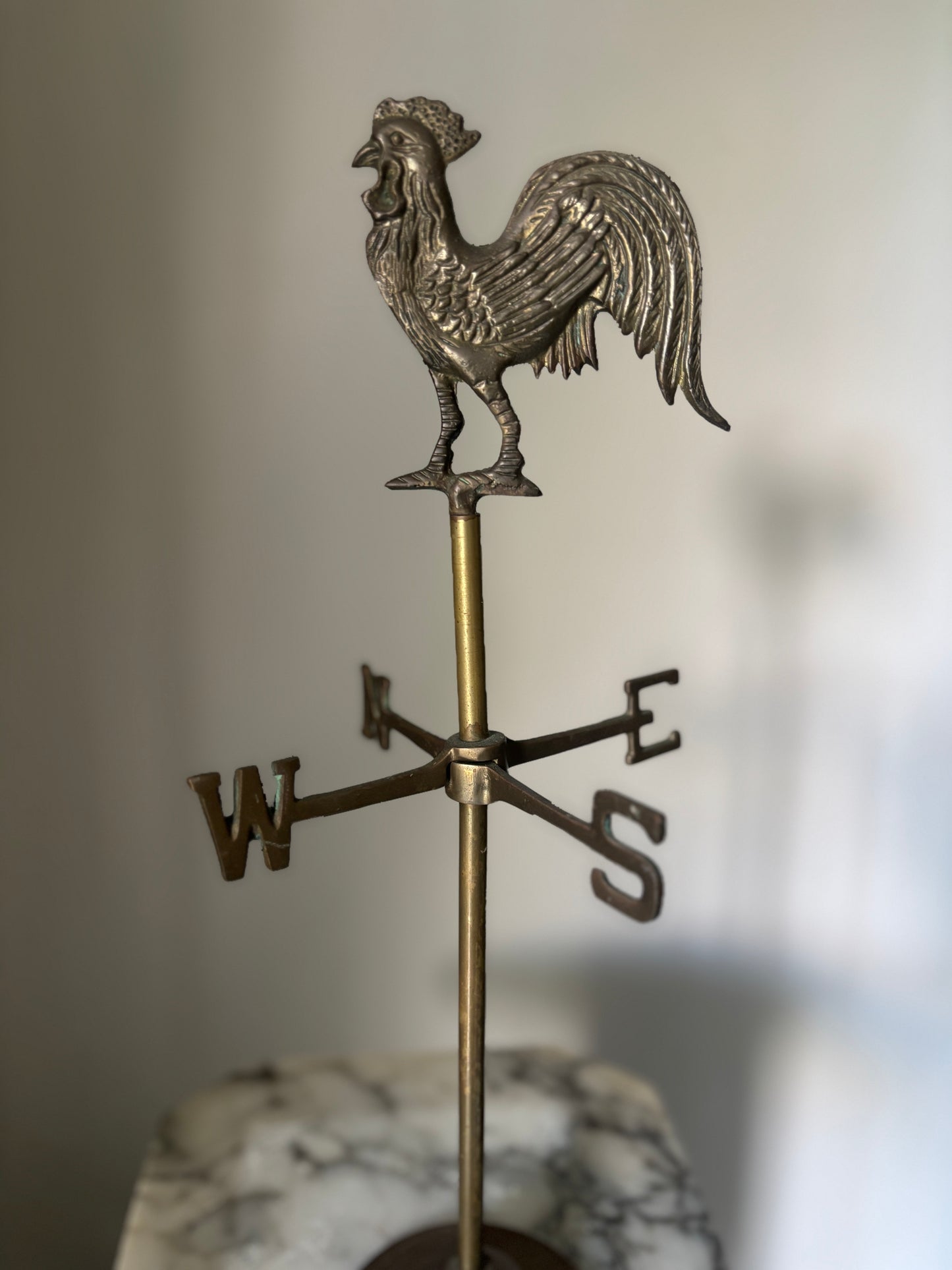 Vintage brass weathervane