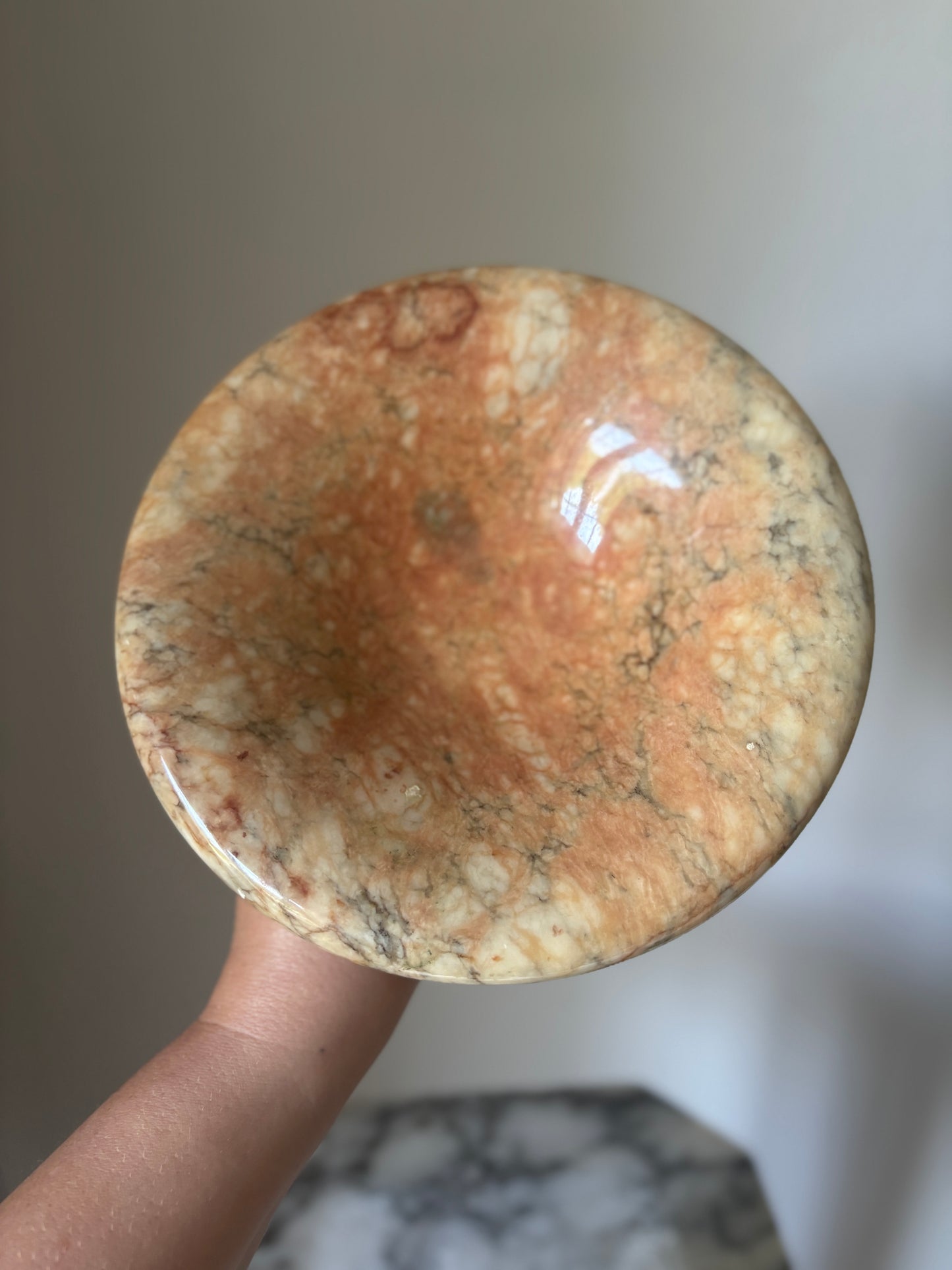 Vintage alabaster compote