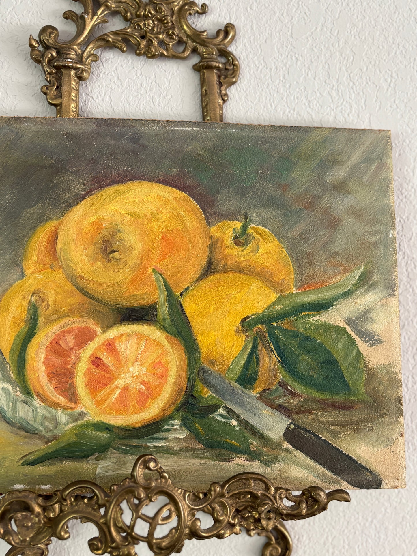 Vintage oil on board