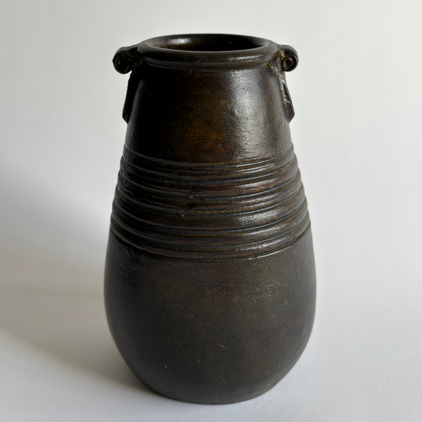 Glazed terracotta vase