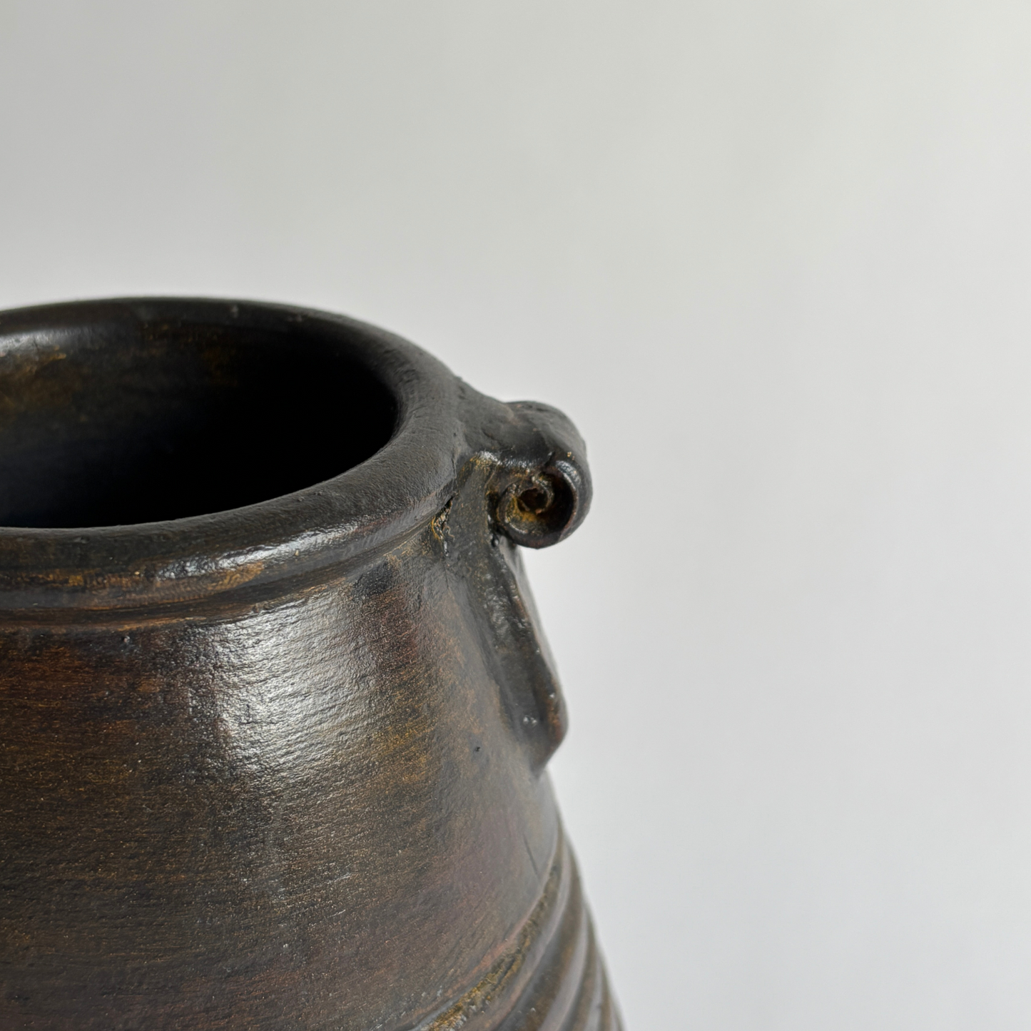 Glazed terracotta vase