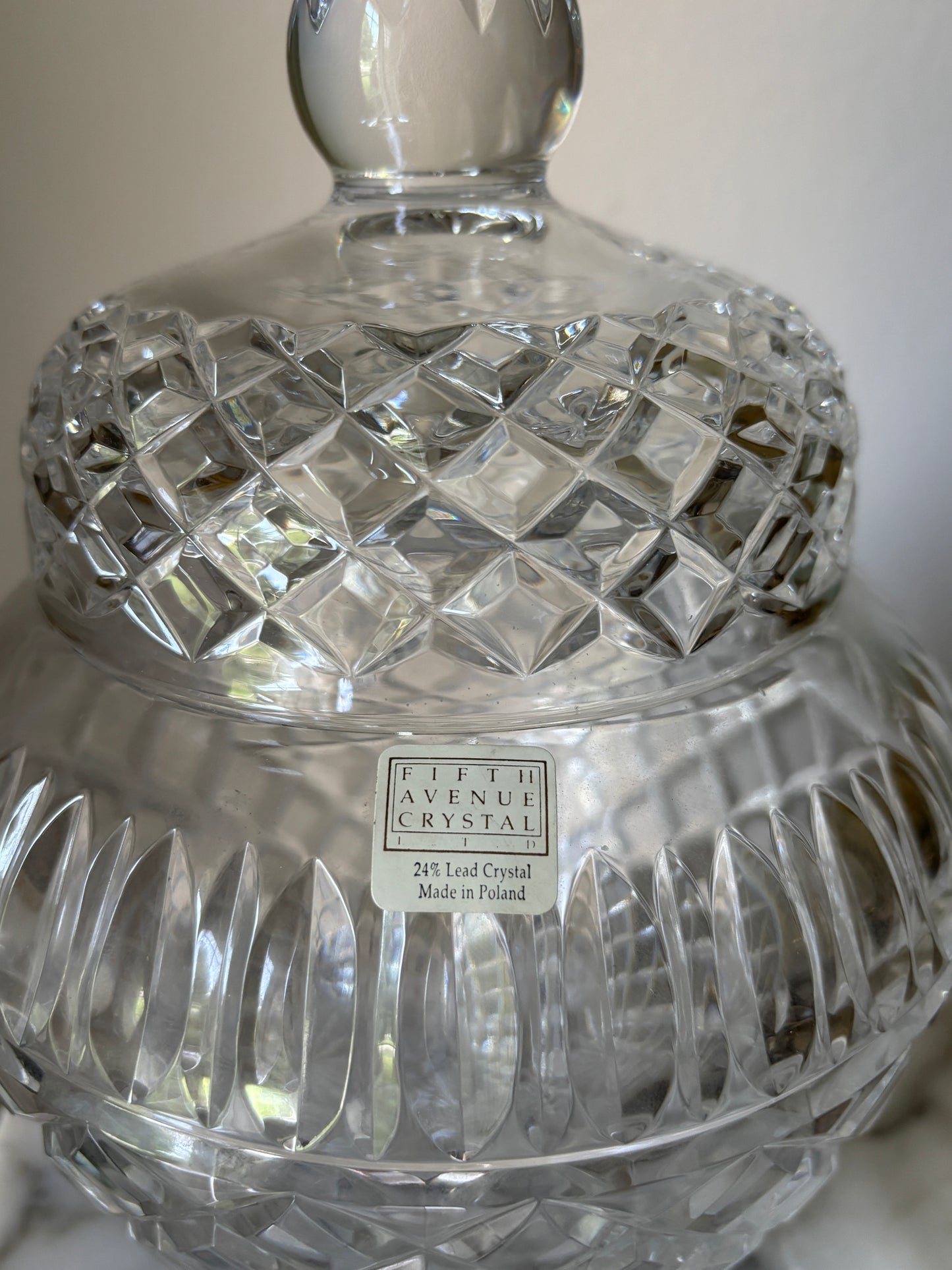 Fifth Avenue Crystal ginger jar
