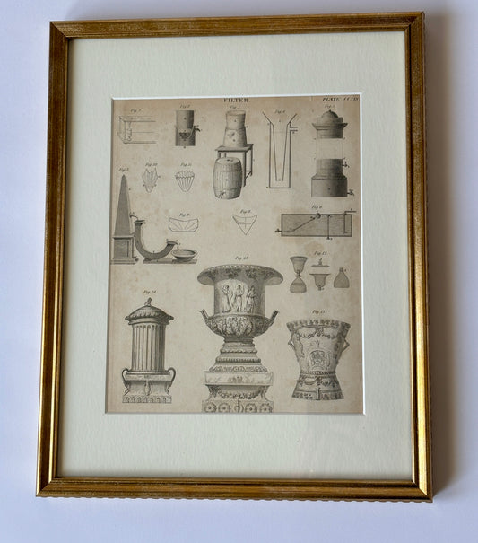 Antique engraving print