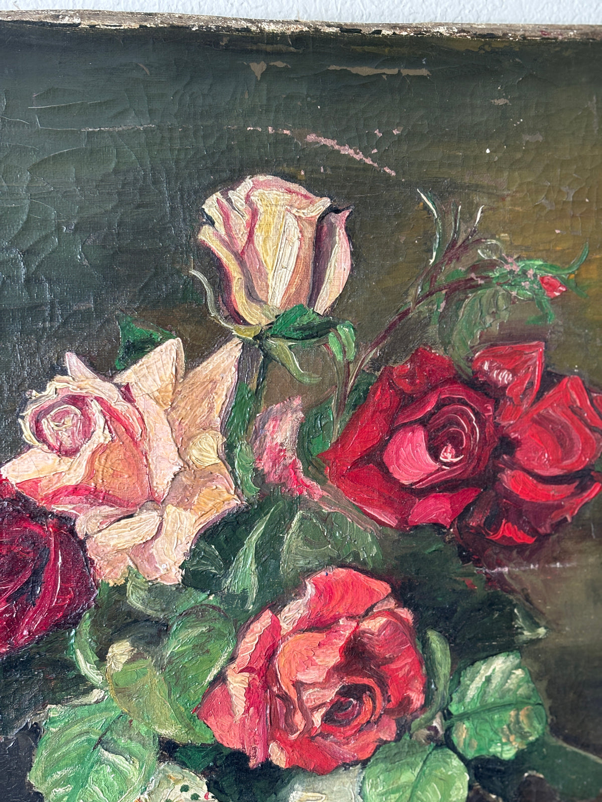 Antique oil painting on canvas