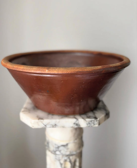 Large French terracotta bowl