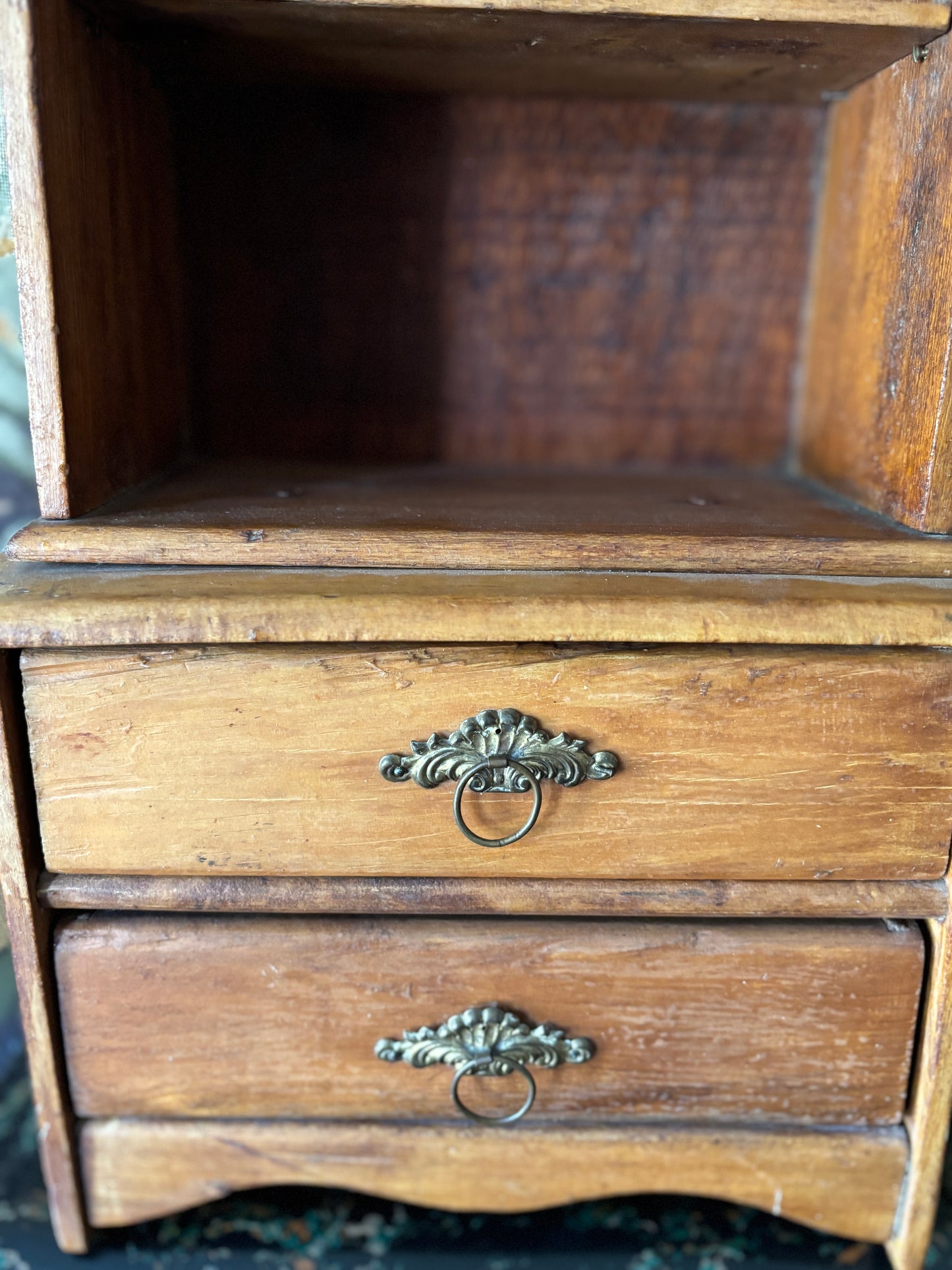 Antique salesman sample hutch