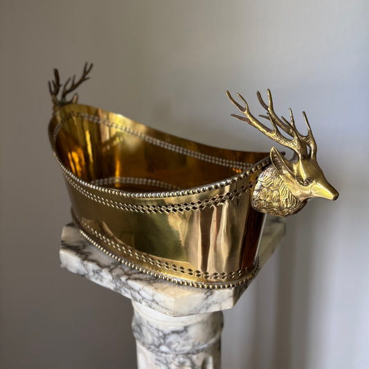 Vintage brass planter