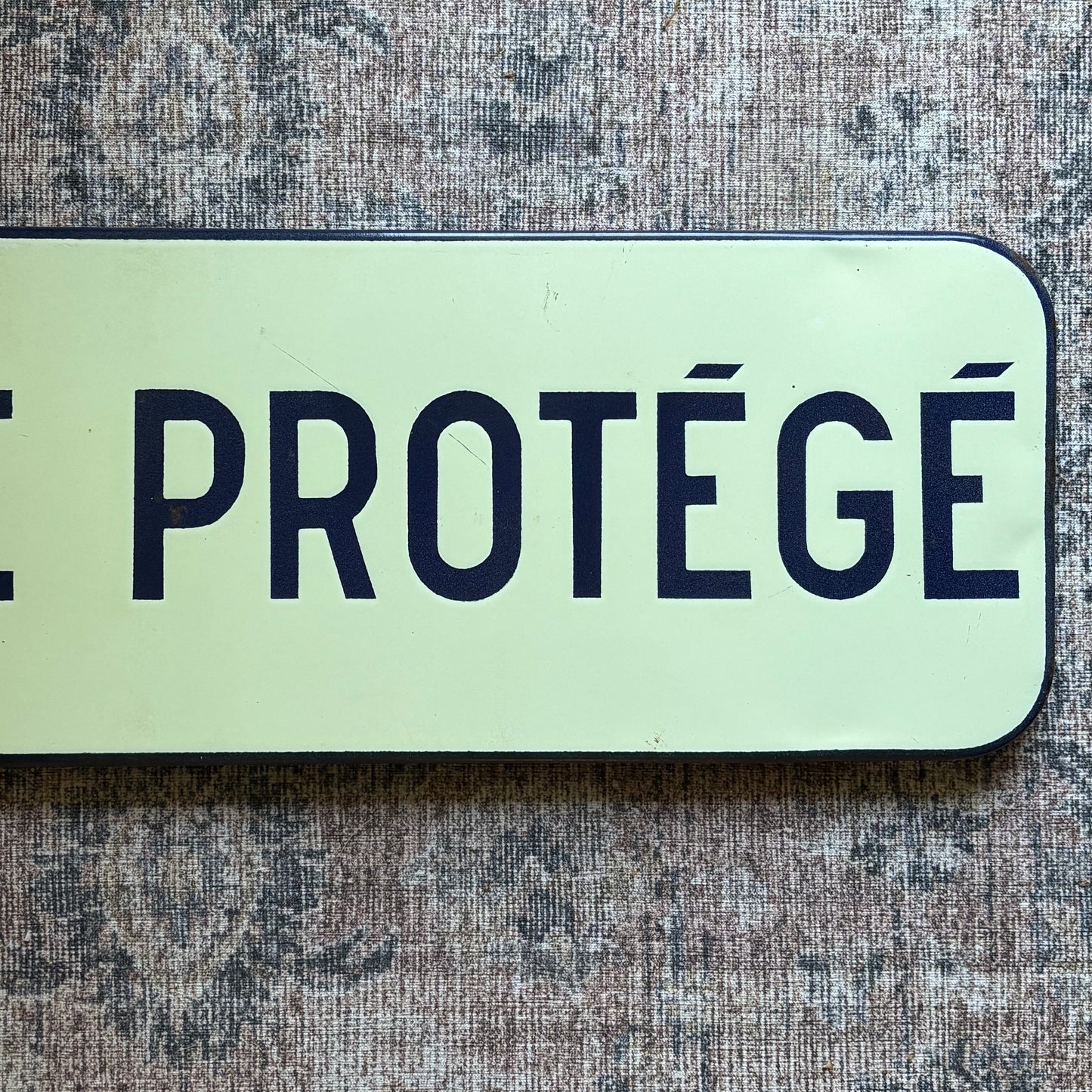 Large vintage French street sign