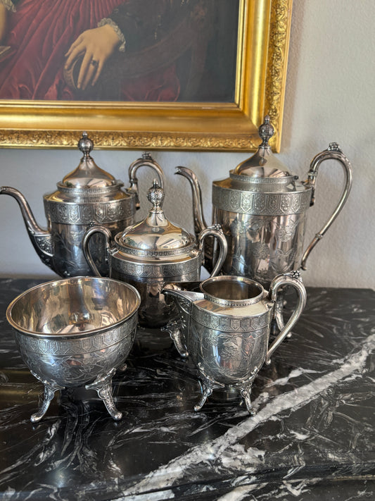 Antique Reed and Barton 5 piece tea service