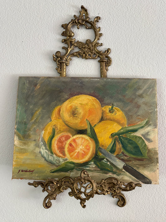 Vintage oil on board