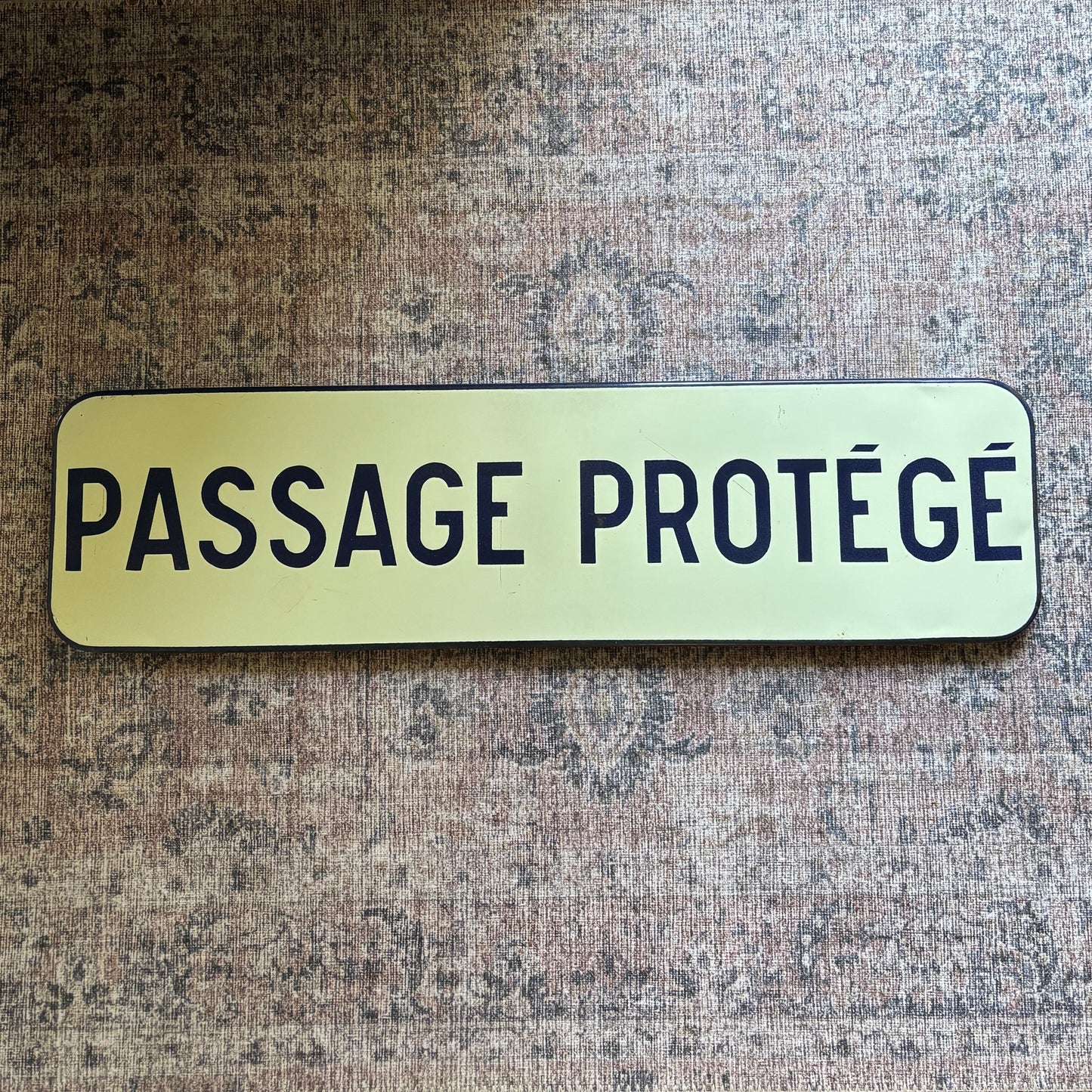 Large vintage French street sign