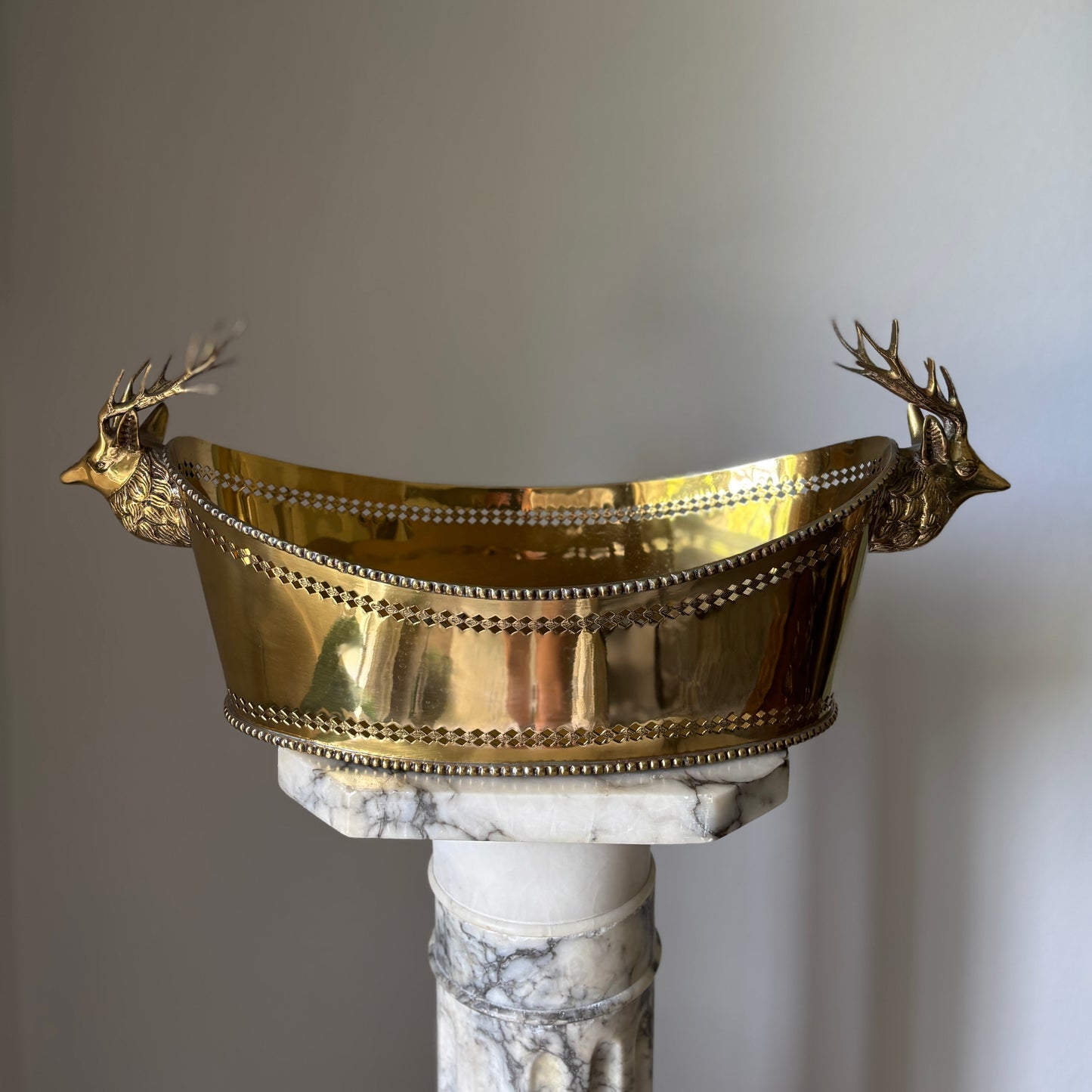 Vintage brass planter