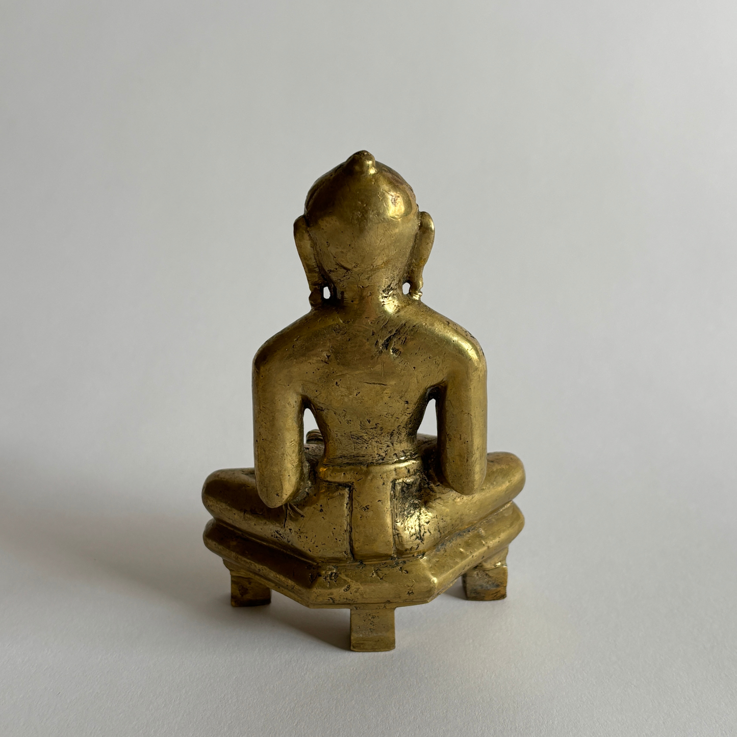 Solid brass seated Buddha