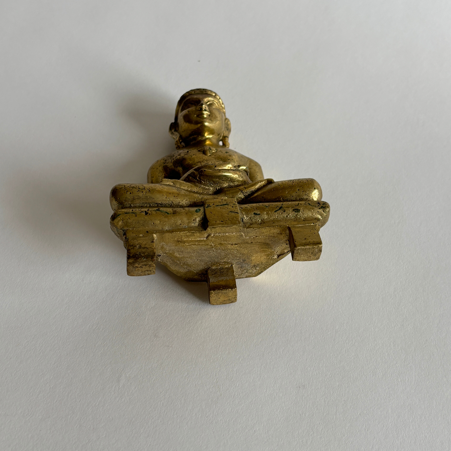 Solid brass seated Buddha