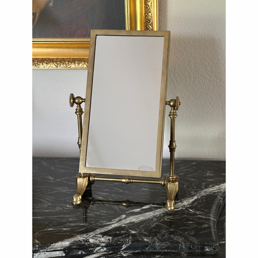 Vintage brass vanity mirror
