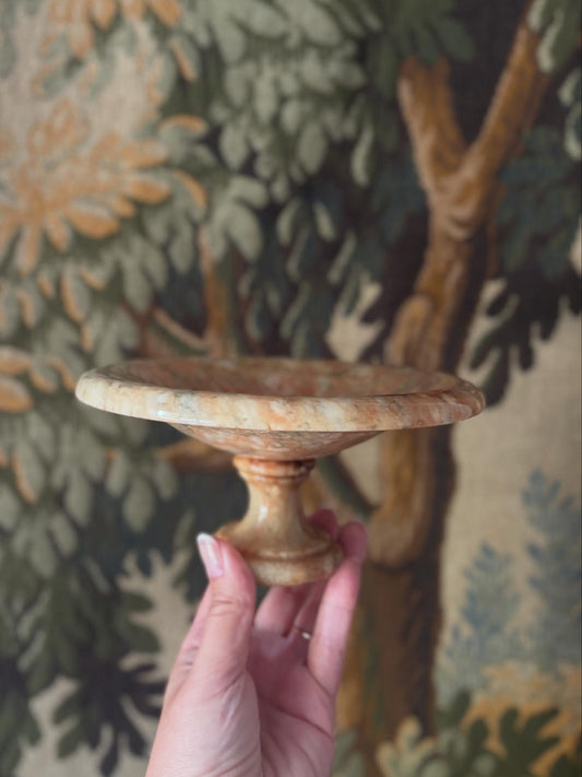 Vintage alabaster compote